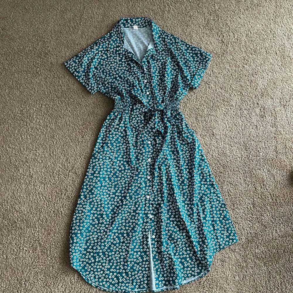 Floral Teal Dress
